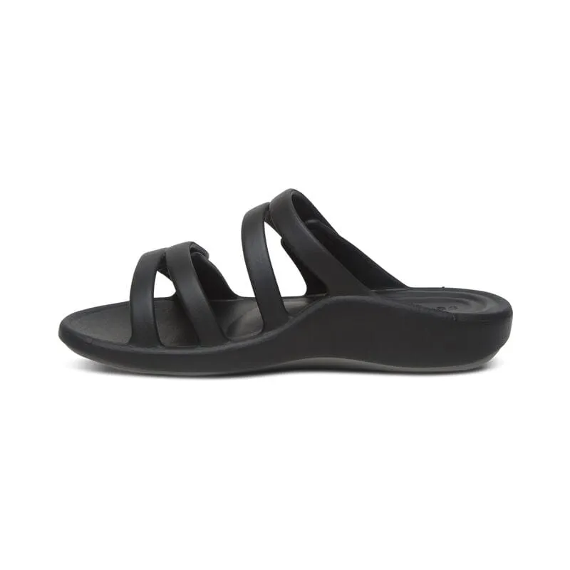 Aetrex Women's Janey Sport Slides- Black