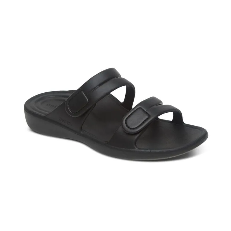 Aetrex Women's Janey Sport Slides- Black