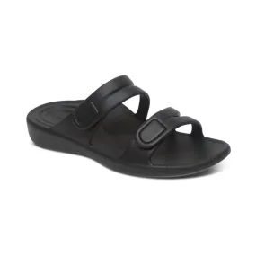 Aetrex Women's Janey Sport Slides- Black