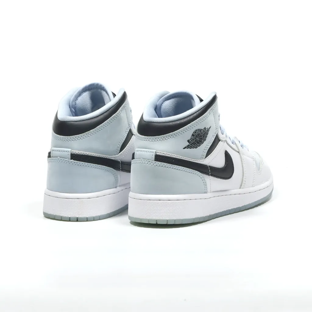 Air Jordan 1 Sneakers Leather Blue Color For Kids