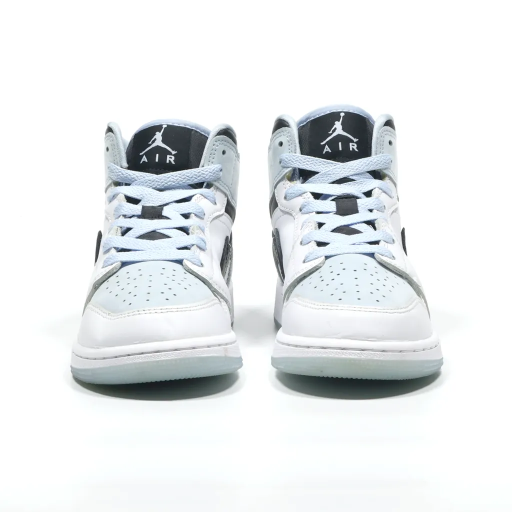 Air Jordan 1 Sneakers Leather Blue Color For Kids