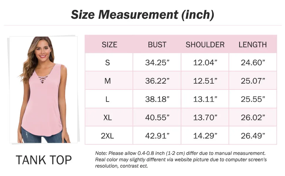 Anygrew Women's Sleeveless Criss Cross Casual Tank Tops Basic Blouse