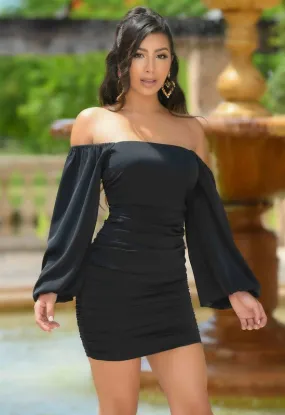Black Rhea Mini Dress