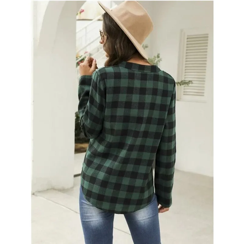 City Casual V-Neck Slim Look Women Shirt Blouse