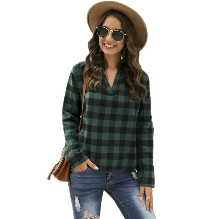 City Casual V-Neck Slim Look Women Shirt Blouse