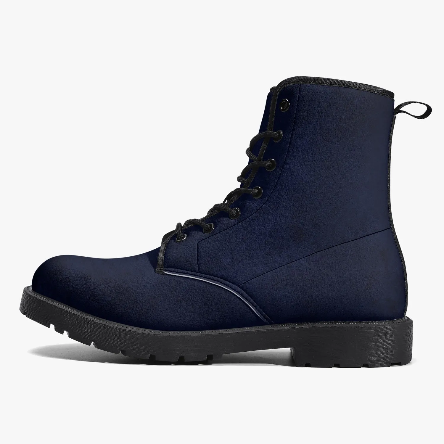 Dark Navy Grunge Combat Boots