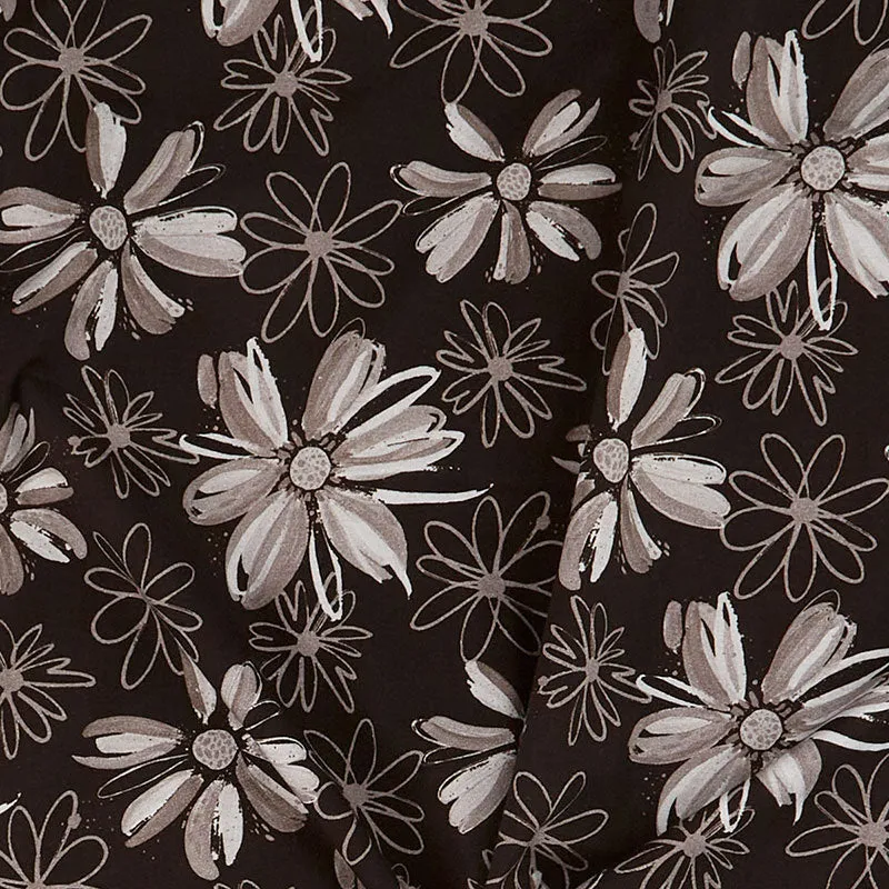 Etta Vee - Knit Flowers Black Yardage