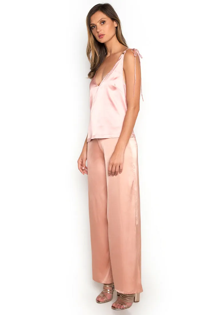 Evening Blush Satin Top