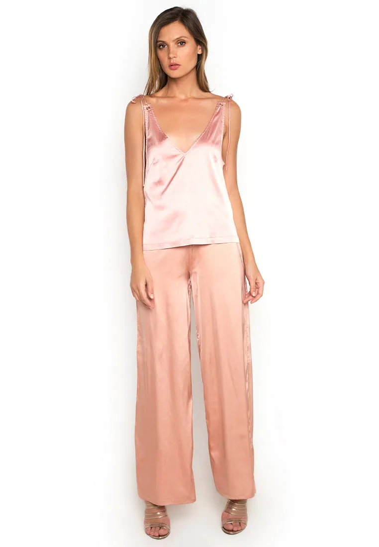 Evening Blush Satin Top