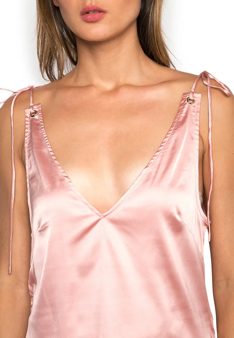 Evening Blush Satin Top
