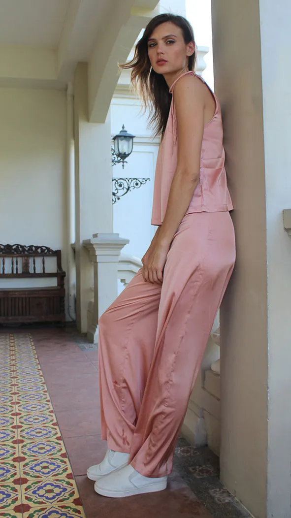 Evening Blush Satin Top