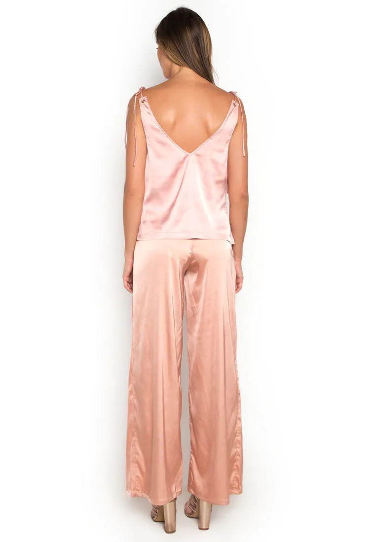 Evening Blush Satin Top