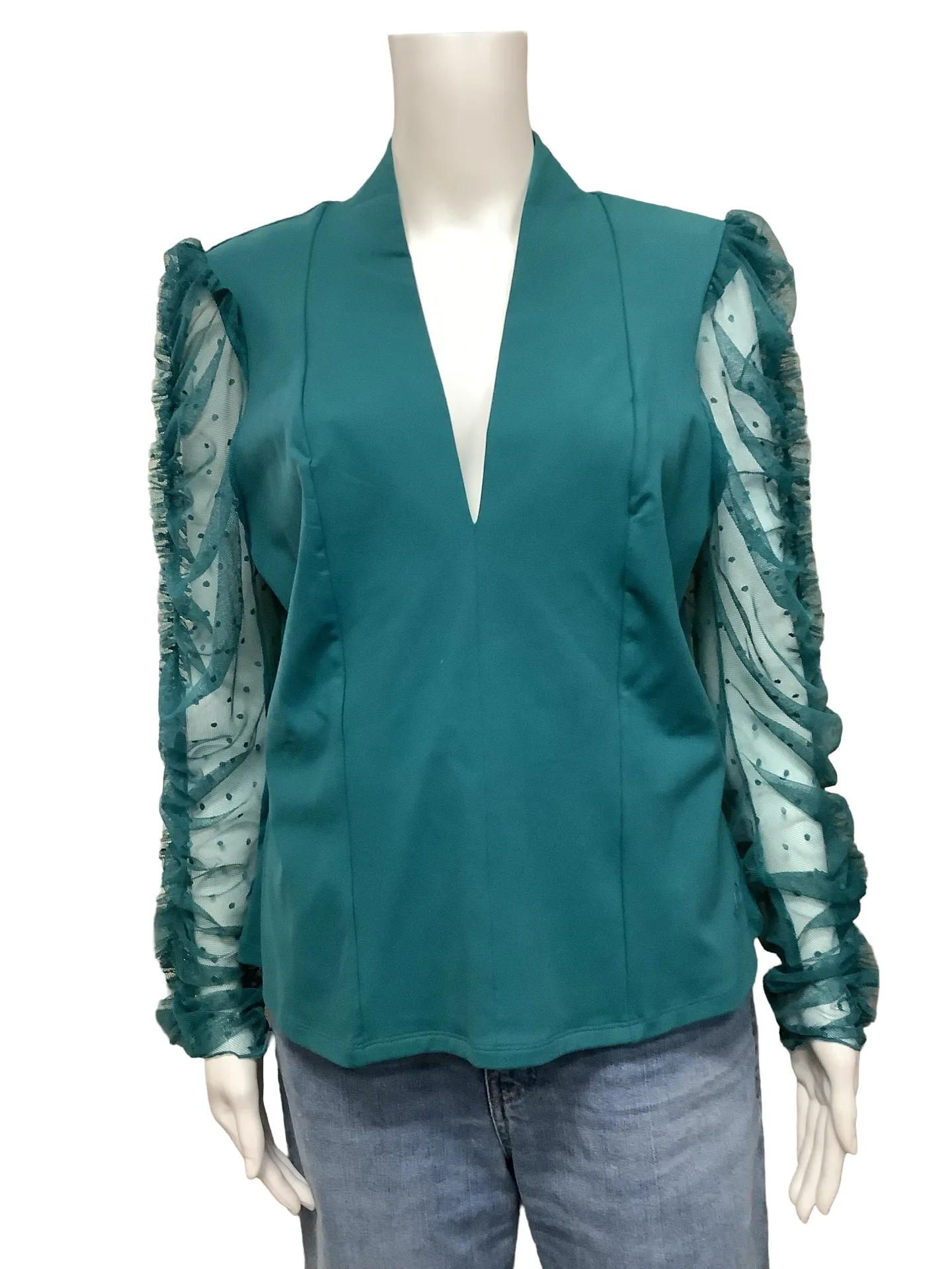 Free People Intimate V Neck Lace Pattern Top Size: XL