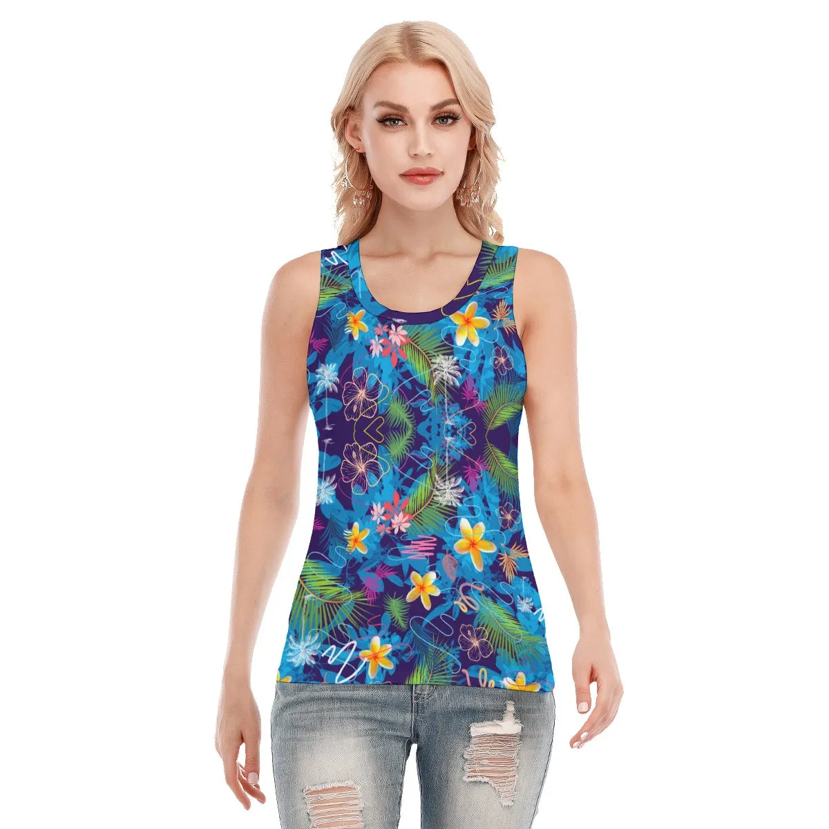 Hawaiian Blue Sport Tank Top up to 5 XL (FWS)