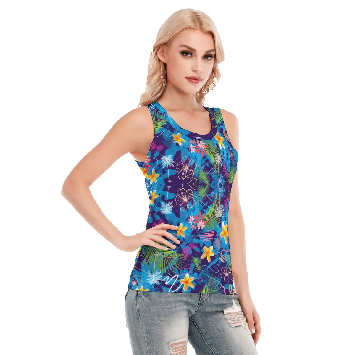 Hawaiian Blue Sport Tank Top up to 5 XL (FWS)