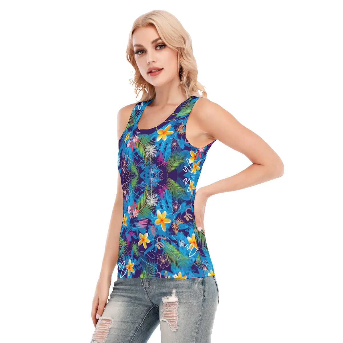 Hawaiian Blue Sport Tank Top up to 5 XL (FWS)