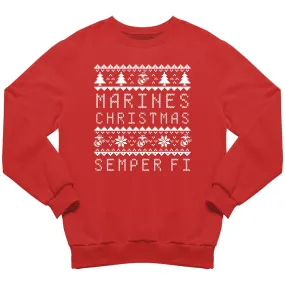 Marines Christmas Red Sweatshirt