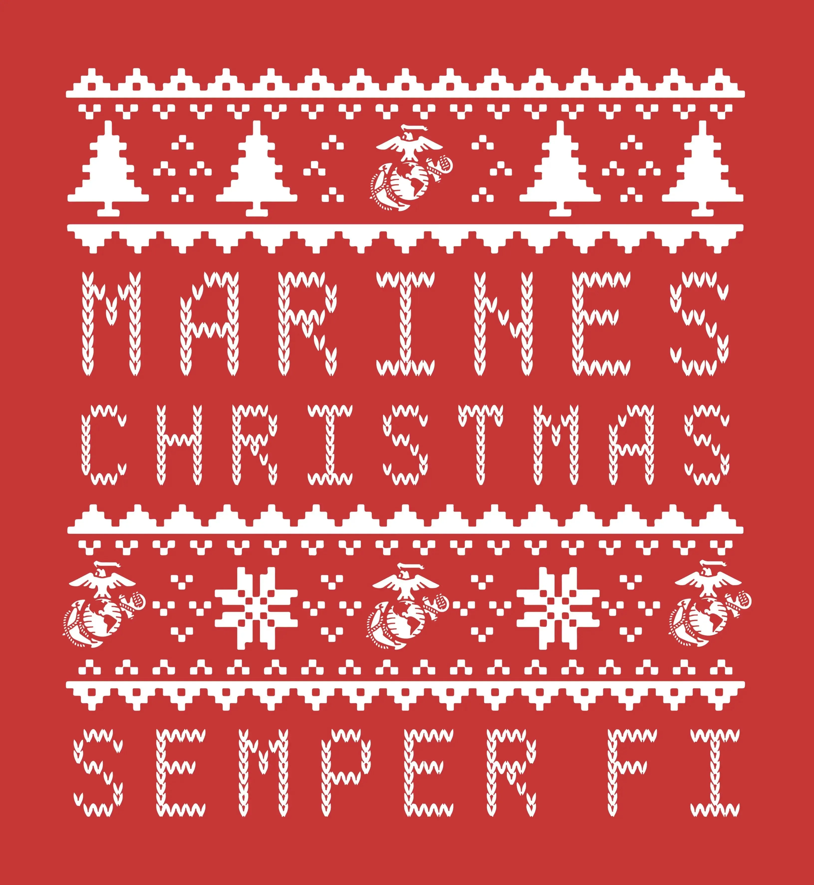 Marines Christmas Red Sweatshirt