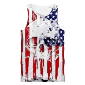 Men's Summer  3D-Printed Fintess Tank Top | American Flag Design