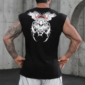New summer men's fitness sports vest loose large size t-shirt men's personality quick-drying bottoming shirt outdoor sports vest