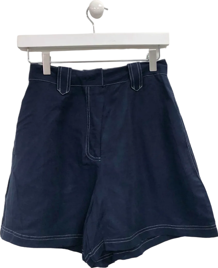 Sancia Navy High-Waisted Shorts UK XS
