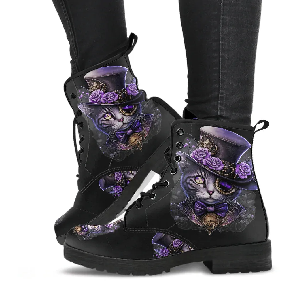 Steampunk purple cat boots (JPREGSAI3)