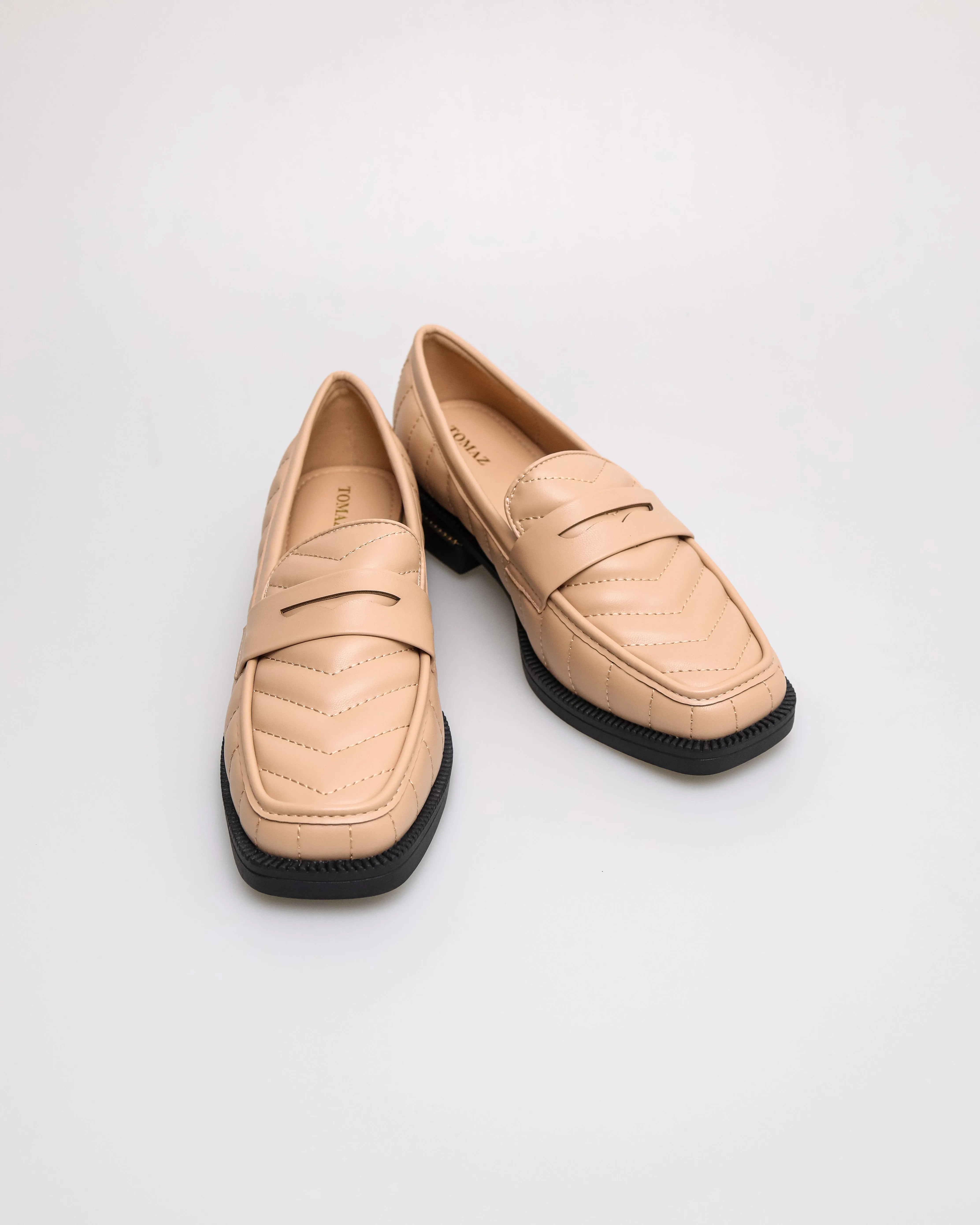 Tomaz FL079 Ladies Quilted Elegance Penny Loafers