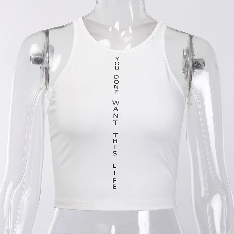 Women's Summer Casual O-Neck Slim Tank Top