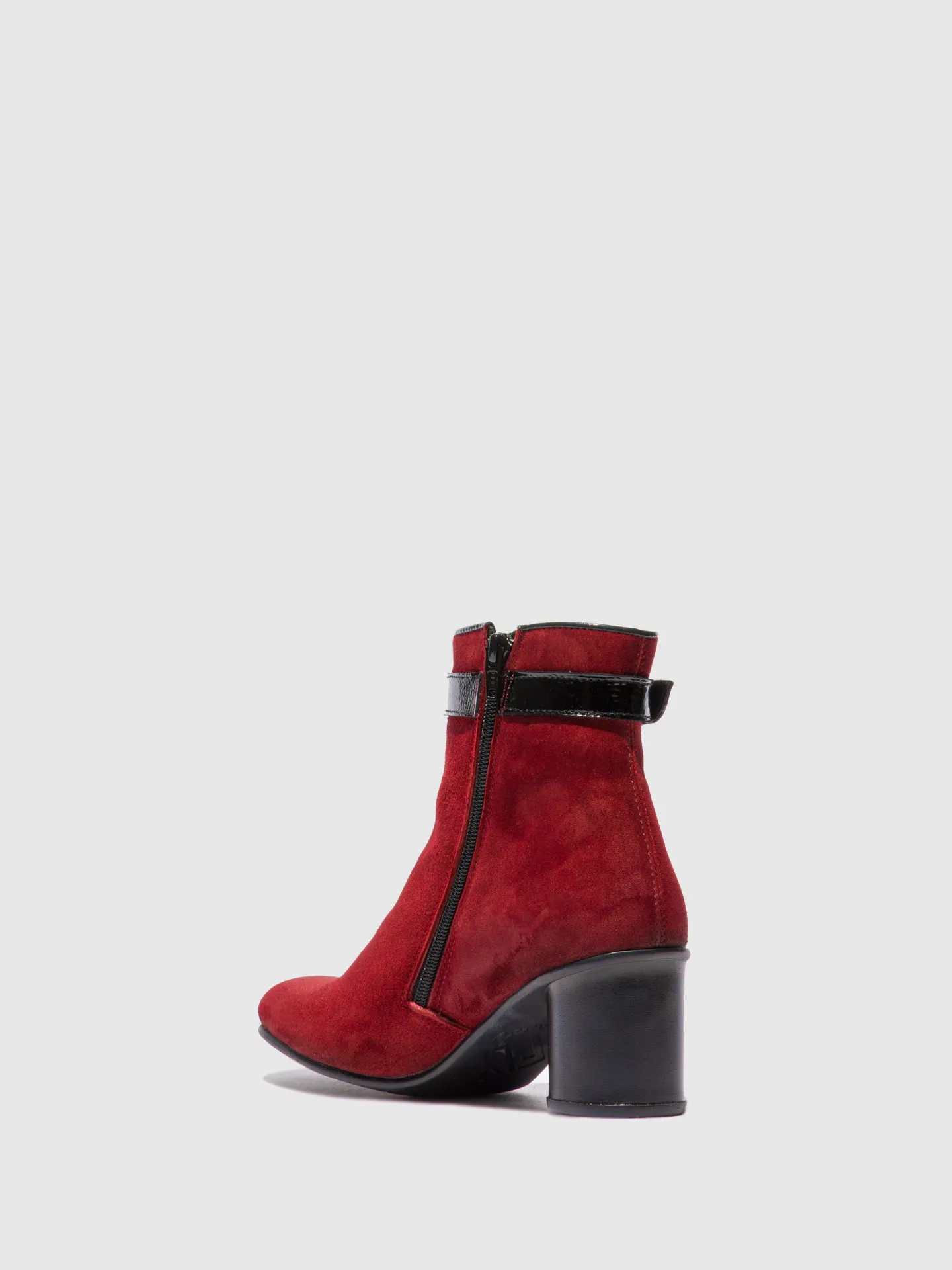 Zip Up Ankle Boots SAKO810FLY RANCH/LUXOR DK RED/BLACK